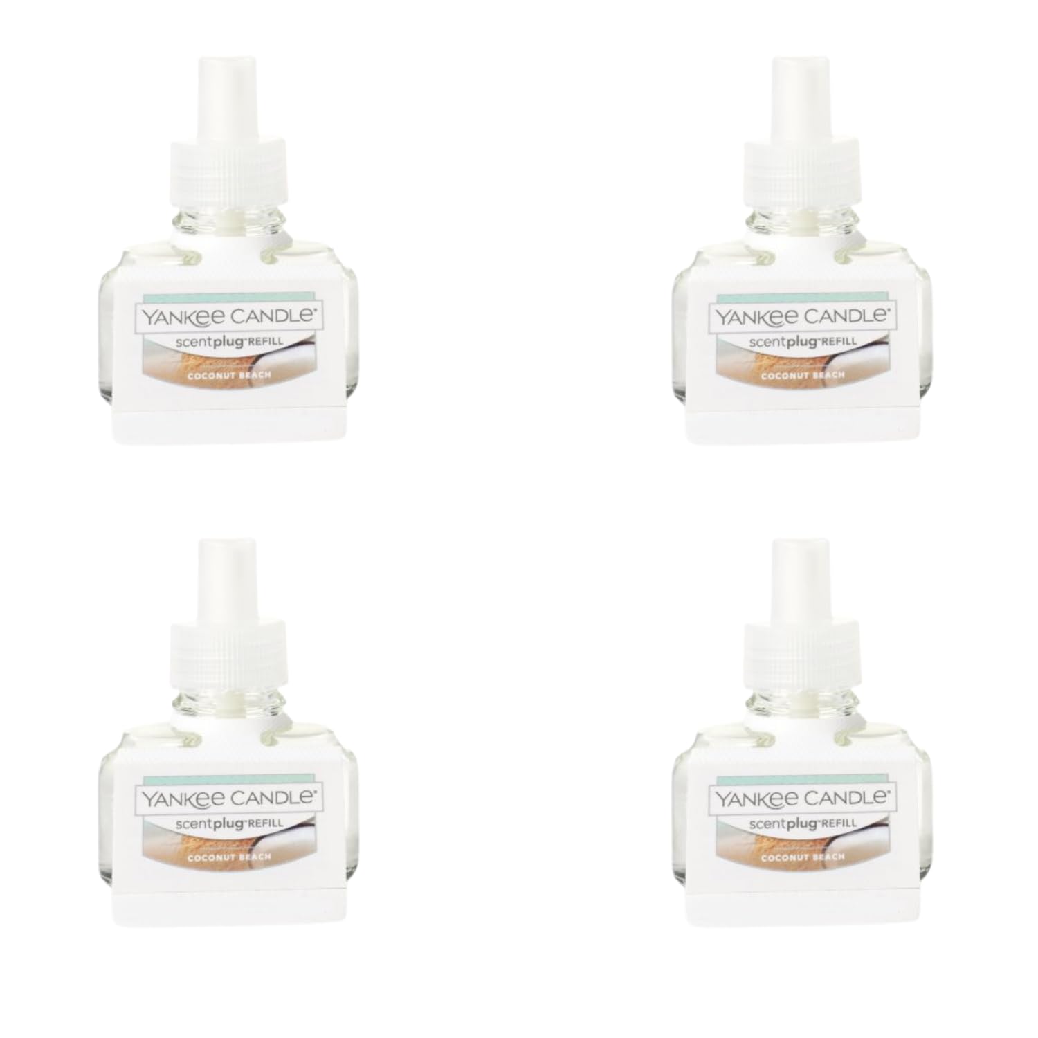 Yankee Candle Coconut Beach Electric Home Fragrance Scent Plug Refill (Pack of 4) - Medaid International