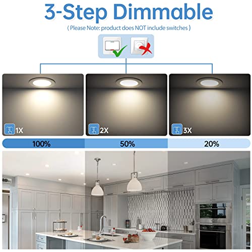 Eande - 10 LED Recessed Spotlights, Dimmable, IP44, 4000K Neutral White