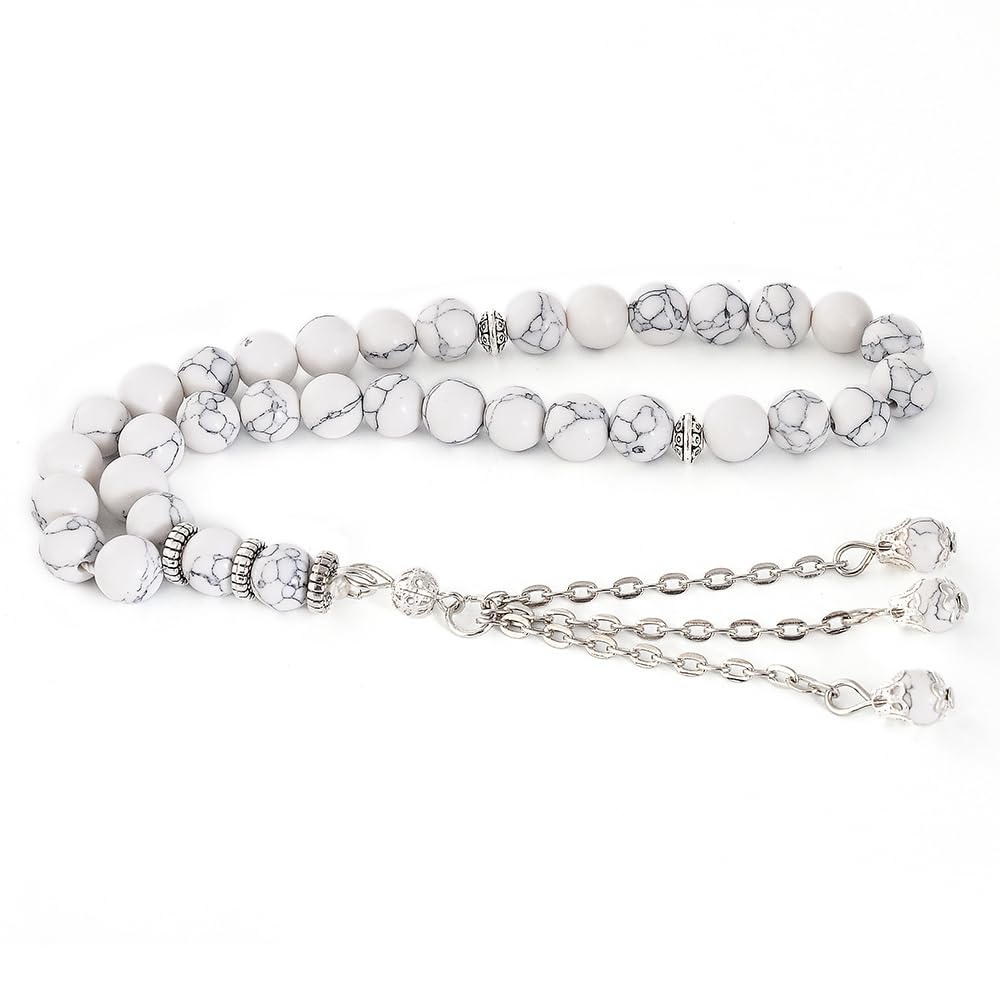 Prayer Rug Muslim Prayer Mat Islamic - Very Thick Prayer Rug Sajadah for Men Women with Islam Prayer Beads for Eid Travel Ramadan, Soft and Luxury (BB Blue) - Medaid International