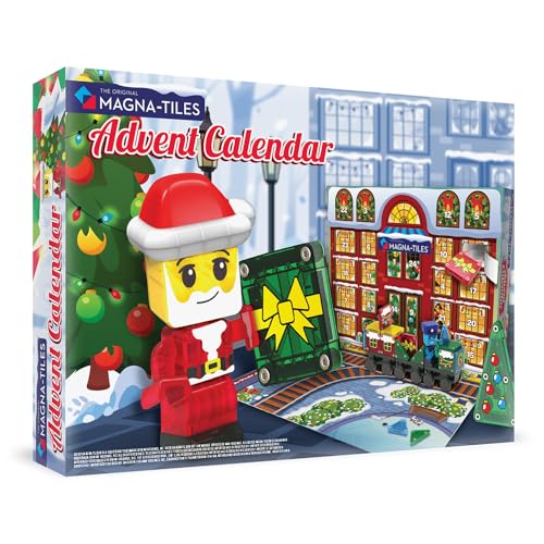 MAGNA-TILES microMAGS Advent Calendar 34-Piece Magnetic Construction Set, The Original Magnetic Building Brand - Medaid International