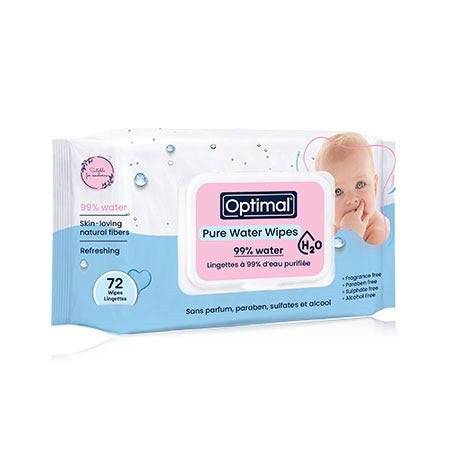 Optimal Baby Pure Water Wipes - 72 Sheets - Medaid - Lebanon