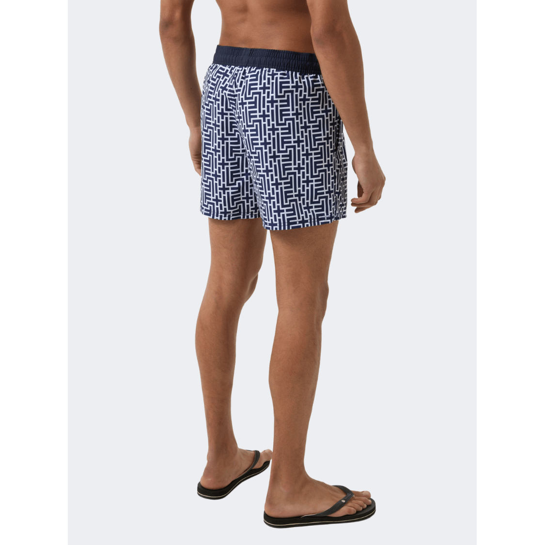Fire And Ice Nelson Men Beach Swim Short Navy Blue/White - Medaid International