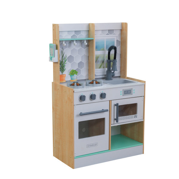 Let's Cook Wooden Play Kitchen - NATURAL COLOR By Kidkraft - Medaid International
