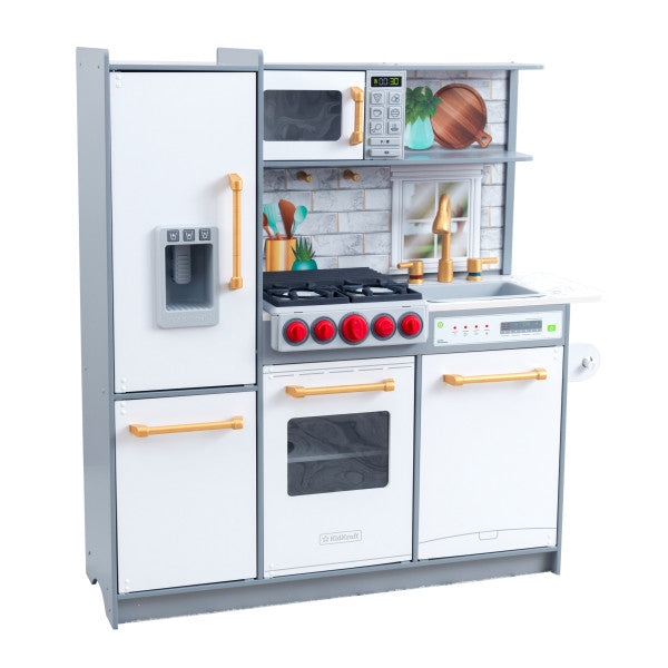 Uptown Elite White Play Kitchen with EZ Kraft Assembly By KIDKRAFT - Medaid International