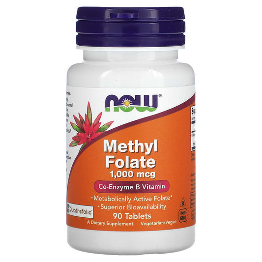 NOW Foods, Methyl Folate, 1,000 mcg, 90 Tablets - Medaid International