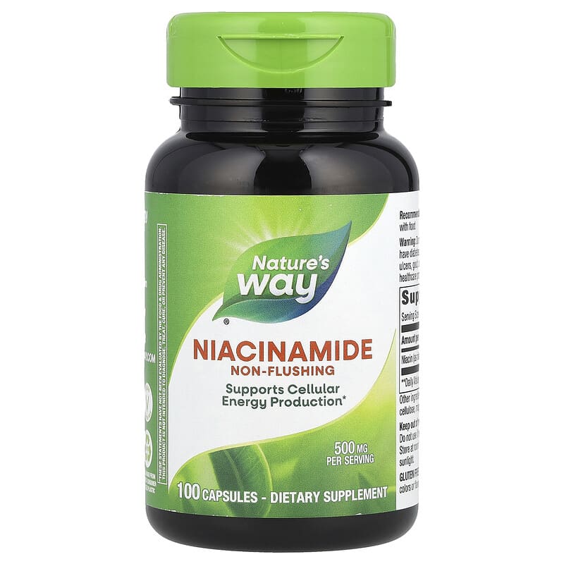 Nature's Way, Niacinamide, Non-Flushing, 500 mg, 100 Capsules - Medaid International
