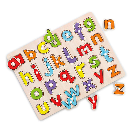 Woodlets Lift and Look Alphabet 26-Piece Peg Puzzle - Medaid International