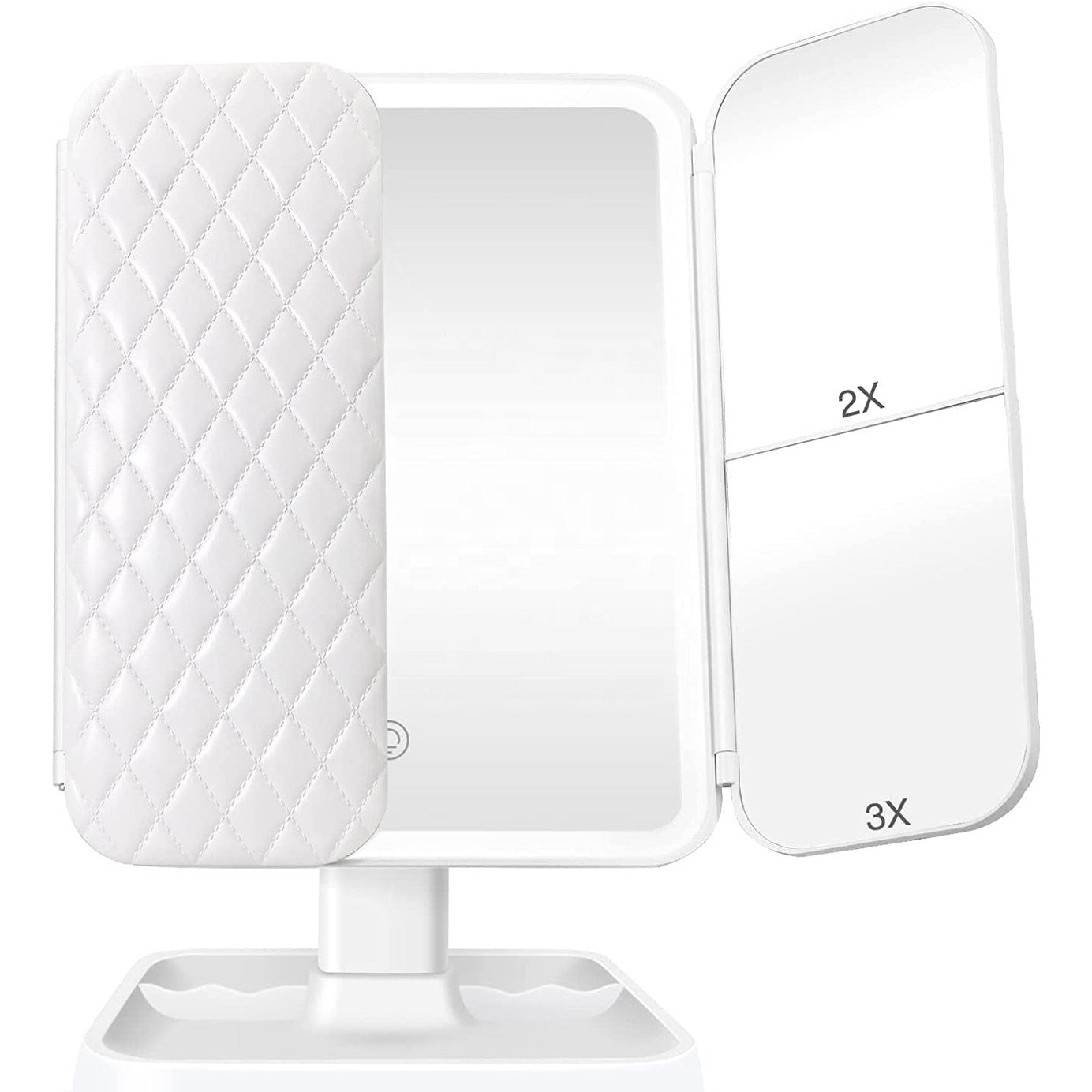 Trifold LED Makeup Mirror