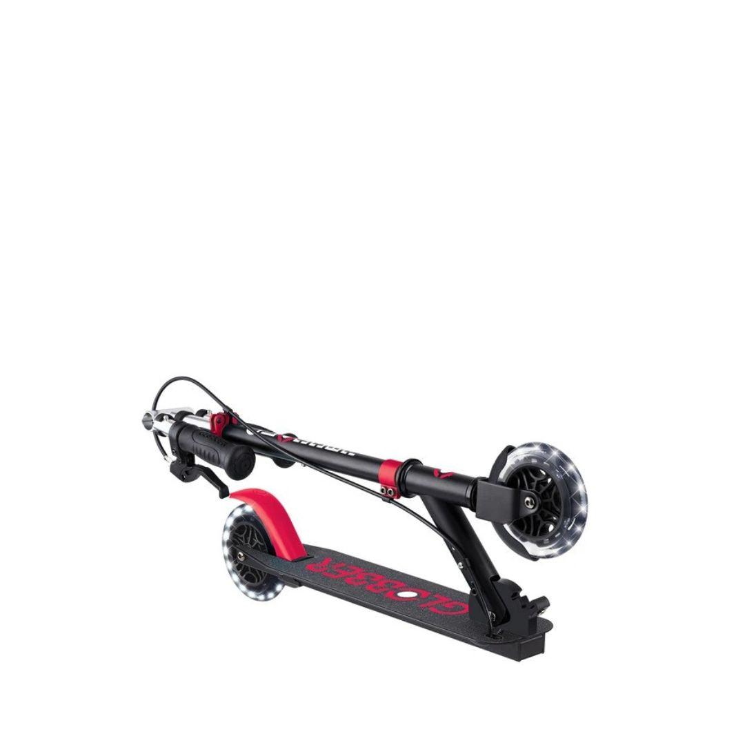 Globber Flow Element Junior Lights Scooter Black / Red - Medaid International