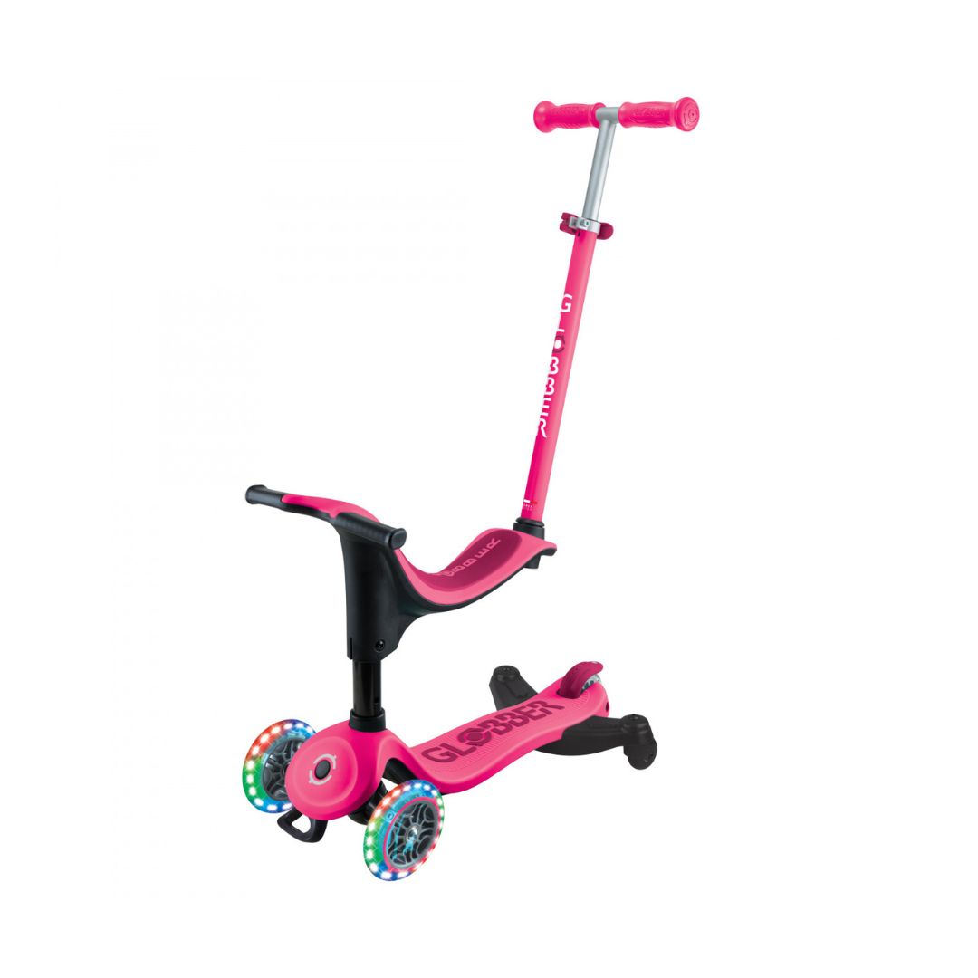 Globber GO UP SPORTY LIGHTS 360° Scooter Fuchsia - Medaid International