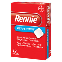 Rennie Peppermint 12 Chewable Tablets - Medaid International