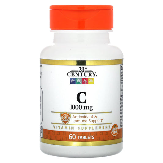 21st Century, Vitamin C, 1,000 mg, 60 Tablets - Medaid