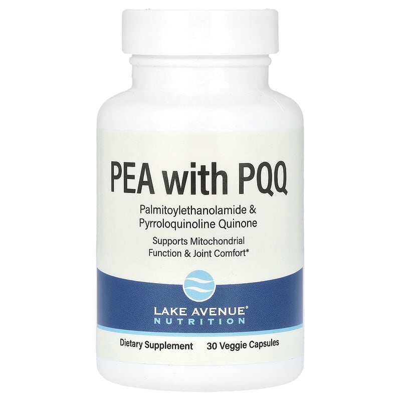 Lake Avenue Nutrition, PEA 300 mg + PQQ 10 mg, 30 Veggie Capsules - Medaid International