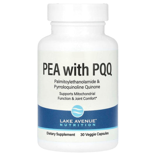 Lake Avenue Nutrition, PEA 300 mg + PQQ 10 mg, 30 Veggie Capsules - Medaid International