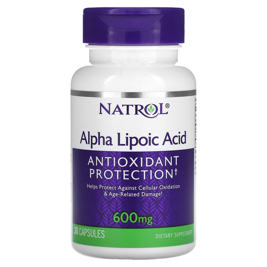 Natrol, Alpha Lipoic Acid, 600 mg, 30 Capsules - Medaid International