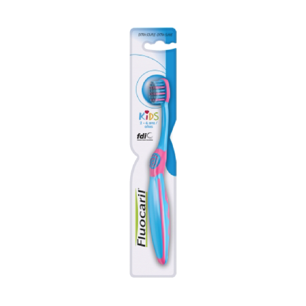 Fluocaril-kids Toothbrush 2-6 Years Extra-supple-pink & Purple - Medaid