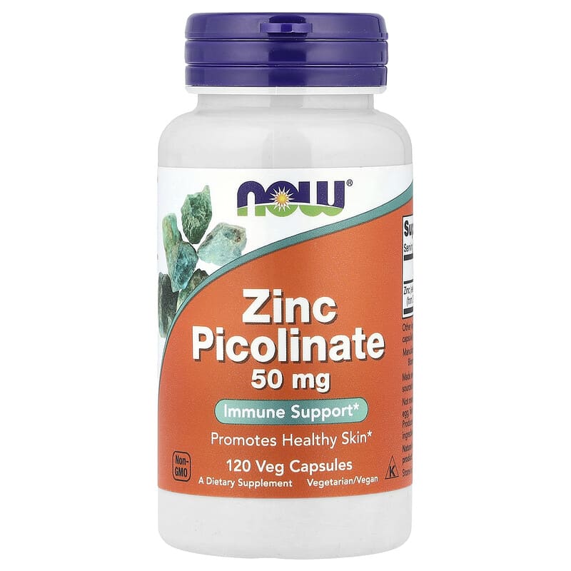 NOW Foods, Zinc Picolinate, 50 mg, 120 Veg Capsules - Medaid International
