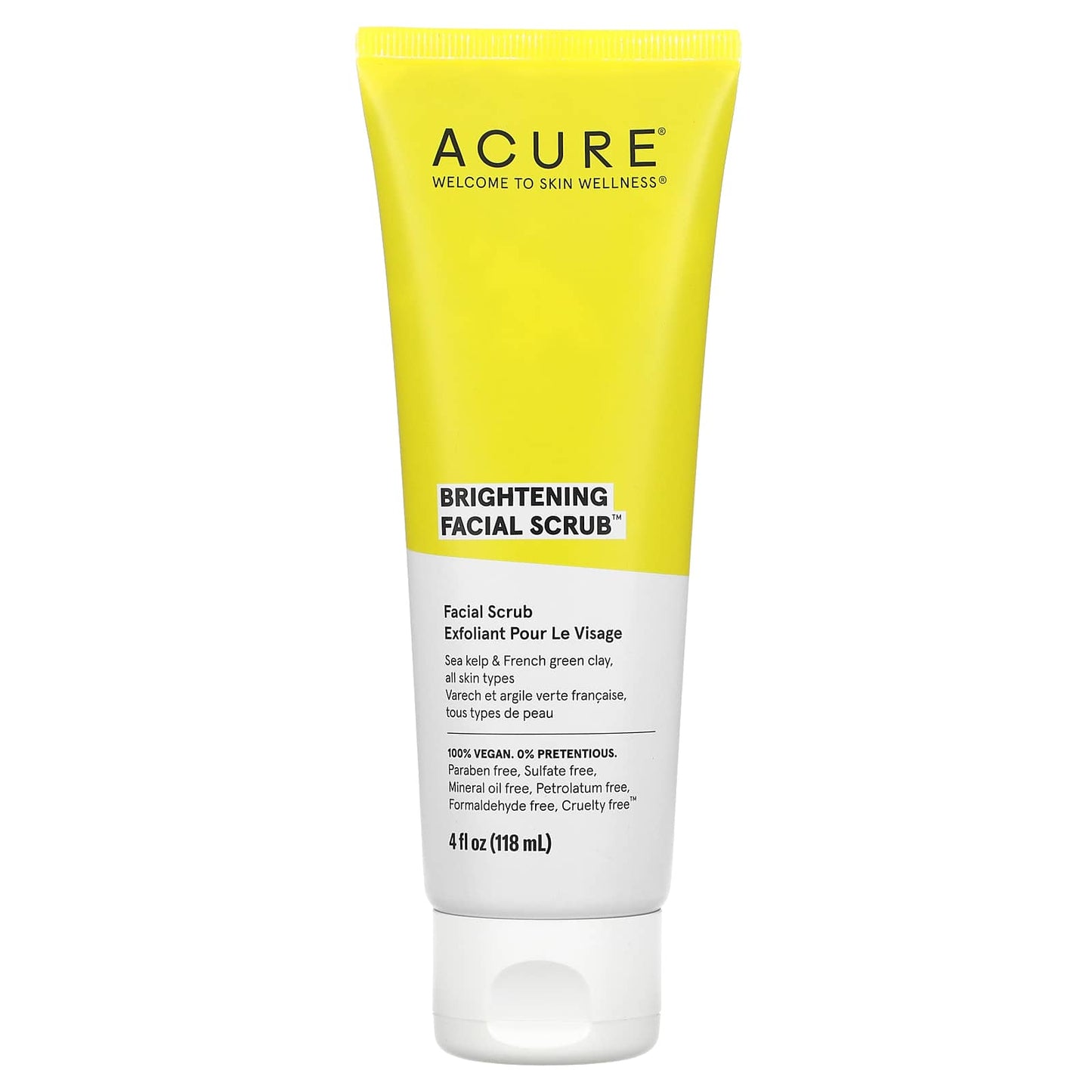 ACURE, Brightening Facial Scrub, 4 fl oz (118 ml) - Medaid International
