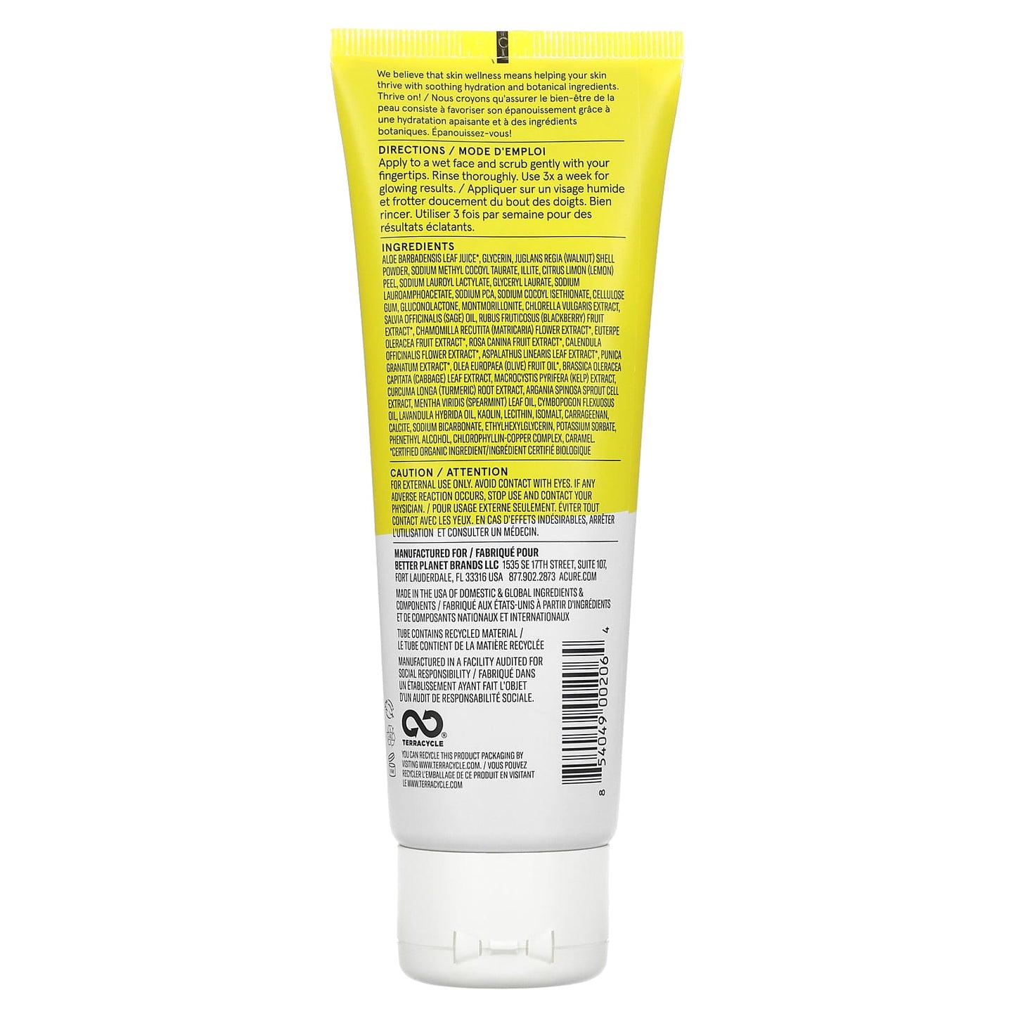 ACURE, Brightening Facial Scrub, 4 fl oz (118 ml) - Medaid International