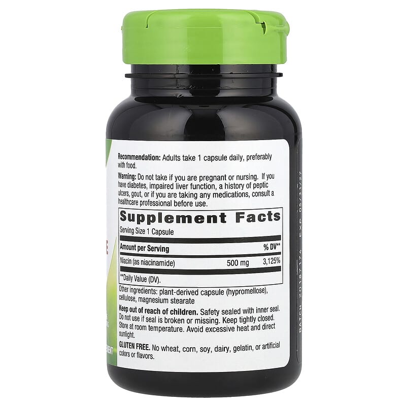 Nature's Way, Niacinamide, Non-Flushing, 500 mg, 100 Capsules - Medaid International