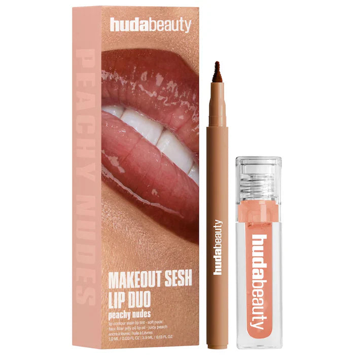HUDA BEAUTY 
Make Out Sesh Lip Stain and Lip Gloss Duos - Medaid International