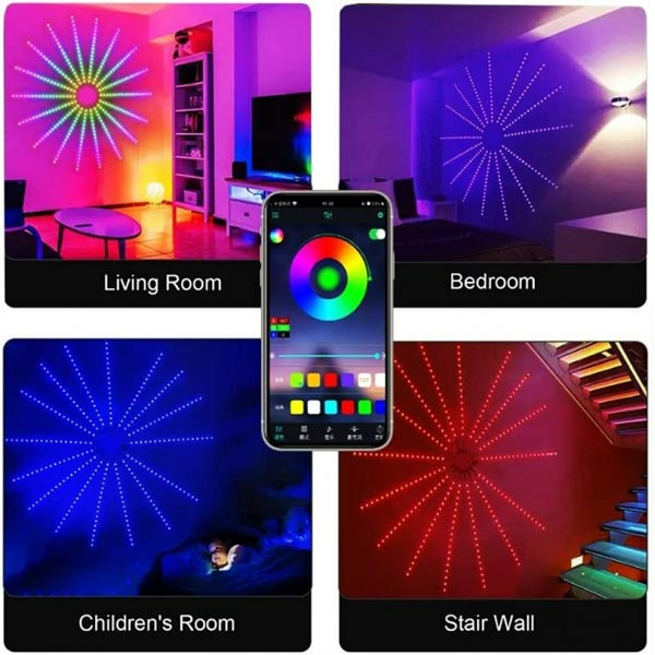 LED Fire Work Strip Lights App And Remote Control - Medaid International