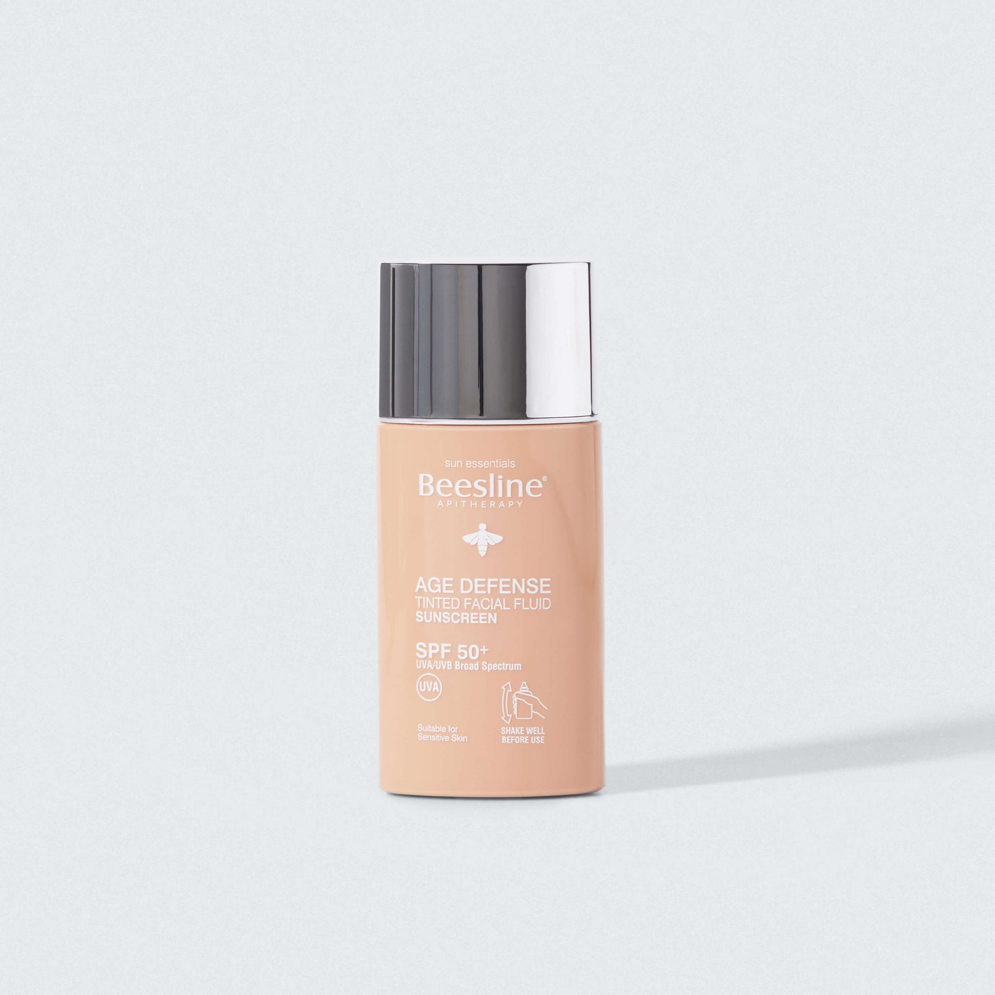 Beesline Age defense tinted facial fluid sunscreen spf 50+ - Medaid - Lebanon