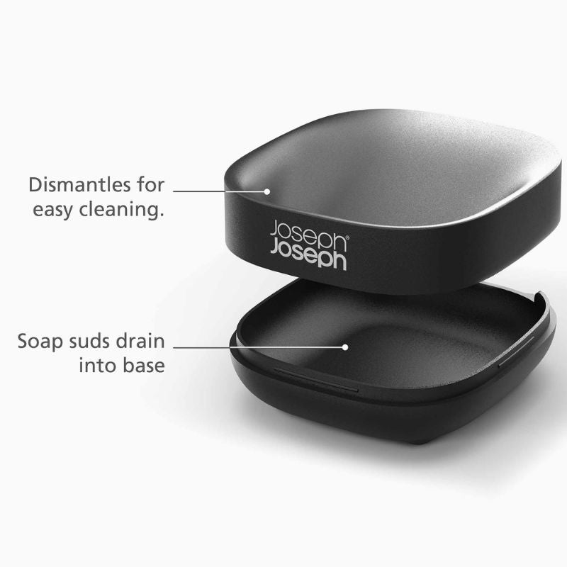 Joseph Joseph Slim™ Compact Matt Black Soap Dish - Medaid International