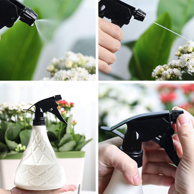 600 ML Plastic Spray Bottle with Adjustable Nozzle Multipurpose Watering Can for House Plants Potted Flowers Cleaning and Sanitizing White - Medaid