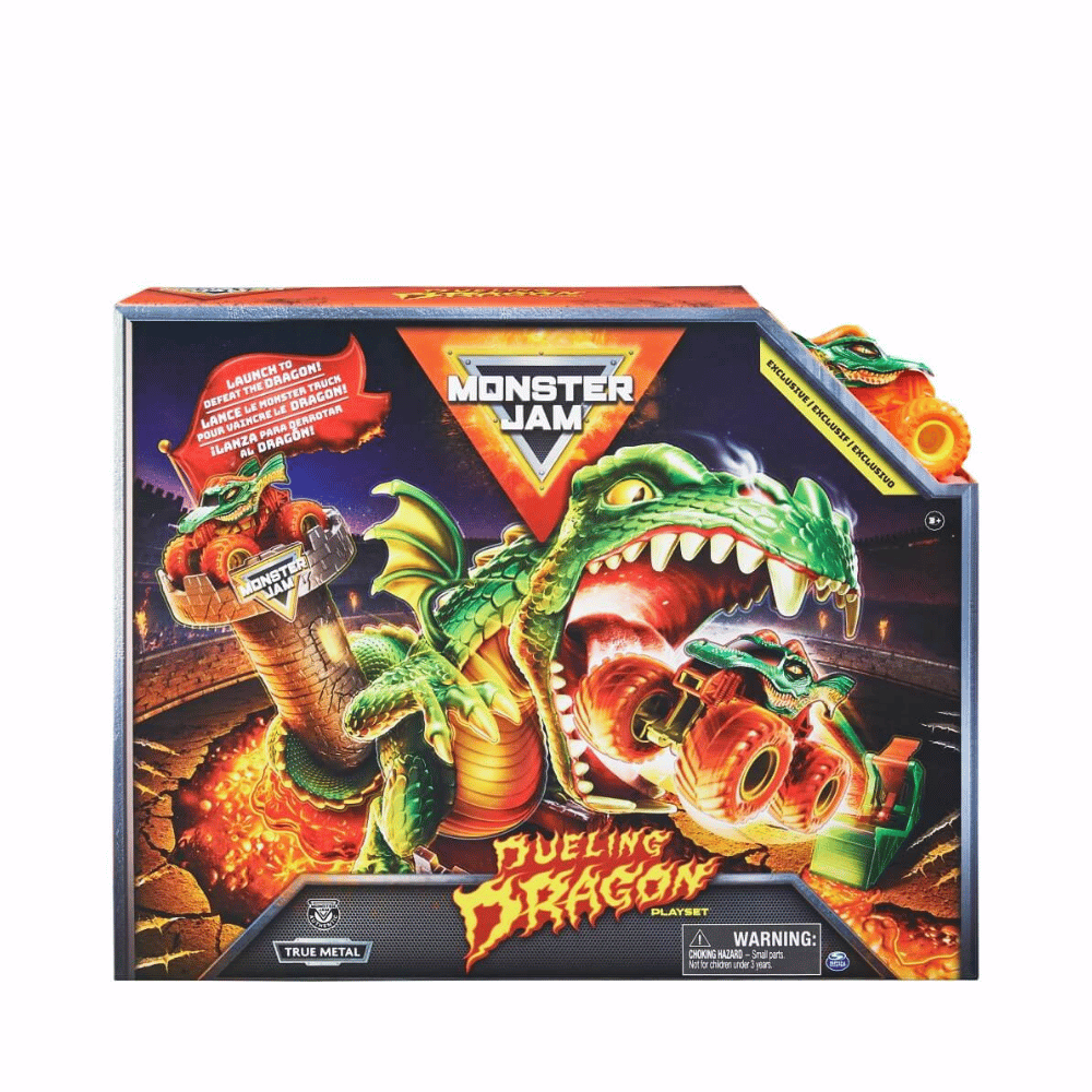 Monster Jam 1:64 Dueling Dragon Stunt Playset - Medaid International