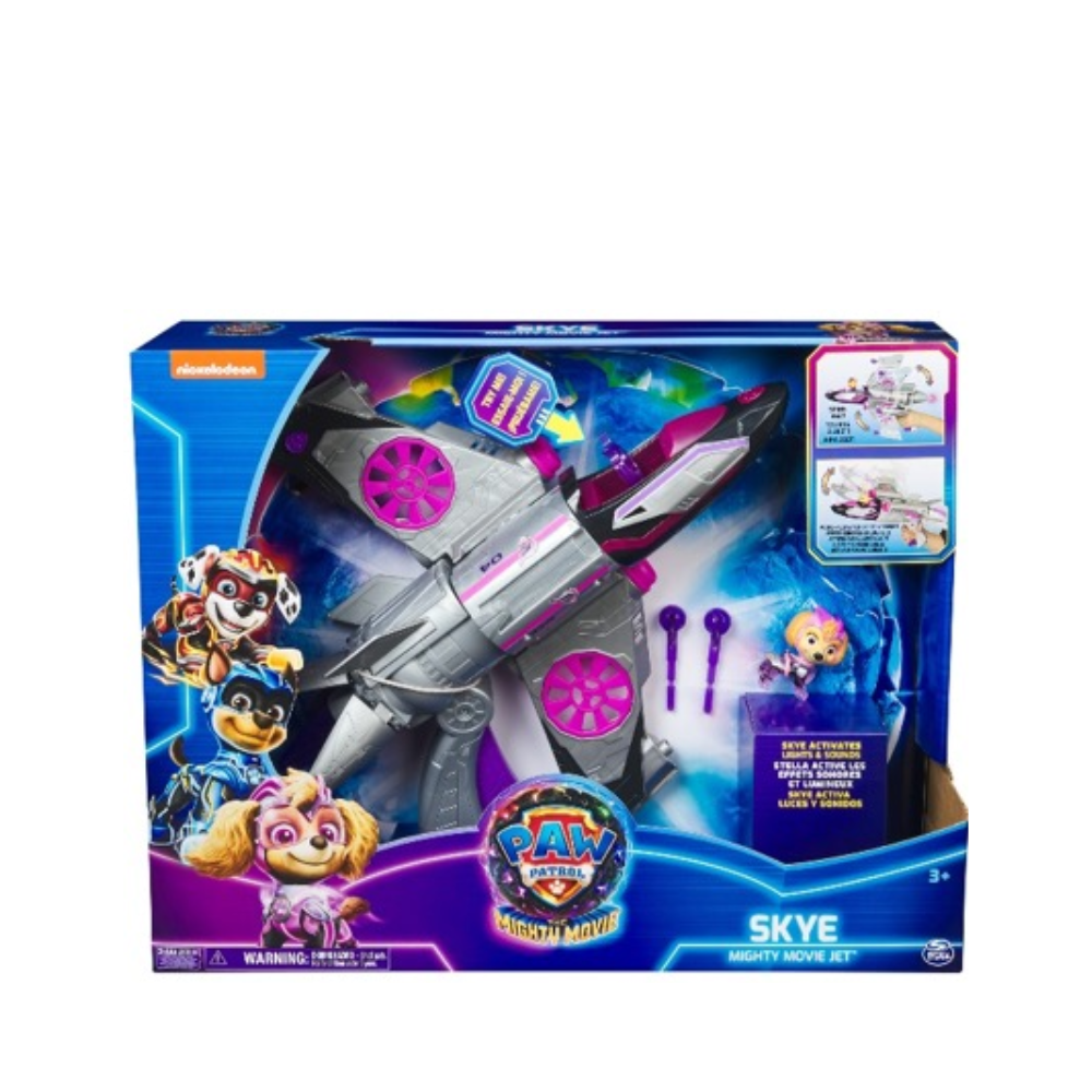 Paw Patrol The Movie Transforming Rescue Jet with Skye Mighty Pups Action Figure - Medaid International