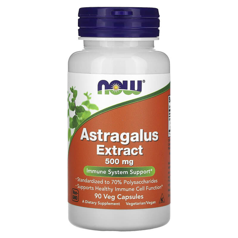 NOW Foods, Astragalus Extract, 500 mg, 90 Veg Capsules - Medaid International