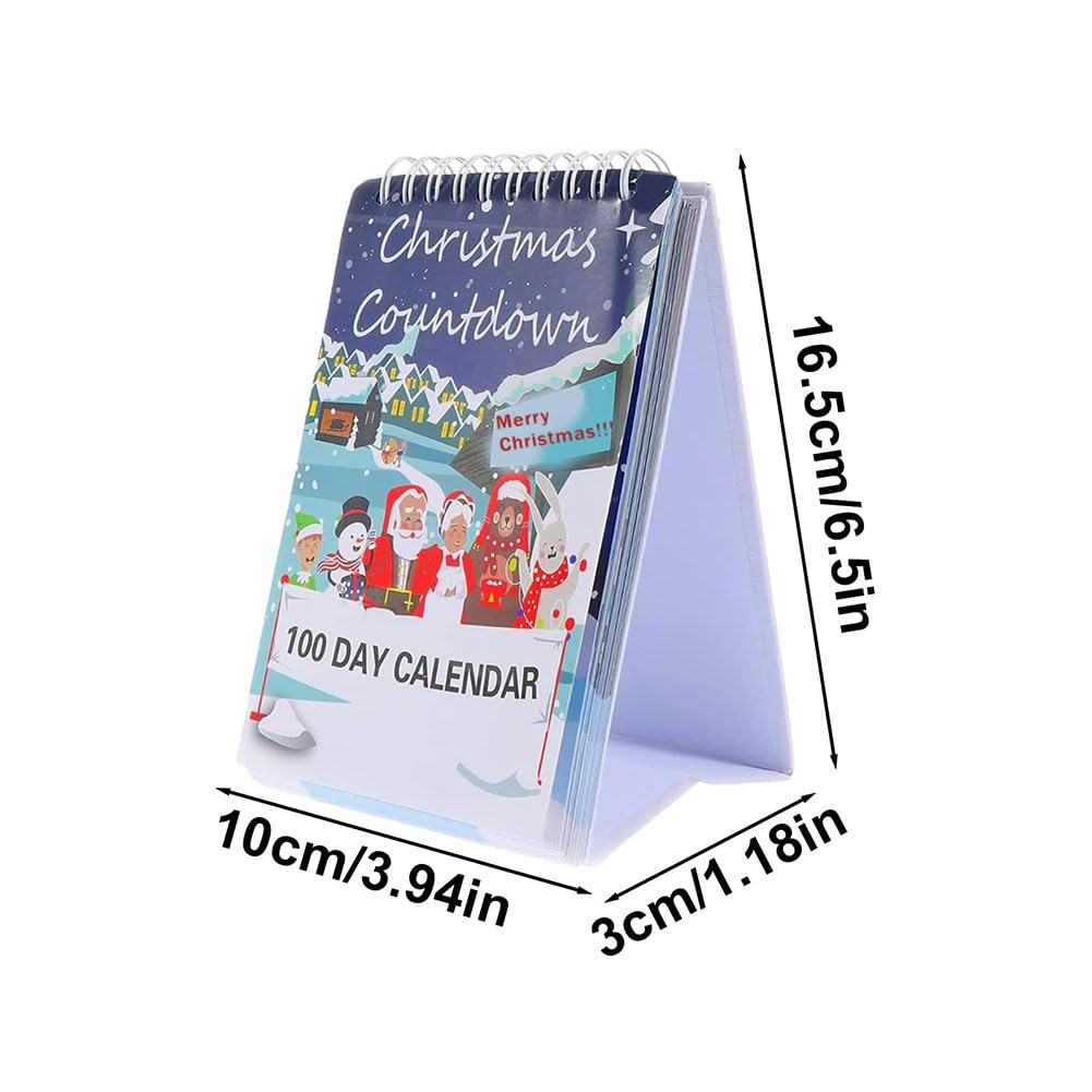 2025 Christmas Countdown Calendar 100 Days Tear Off Wall and Desktop Advent Calendar for Festive Home Decorations - Medaid International