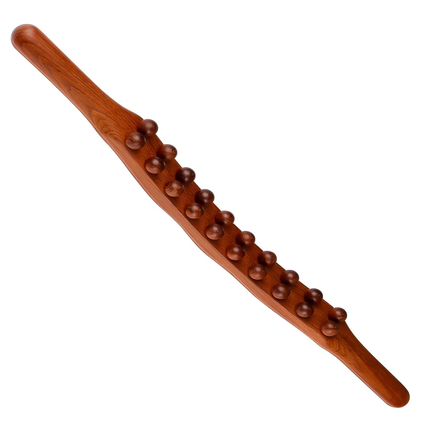 Guasha Wood Stick Massage Tool,20 Beads Wood Massage Roller Stick,Lymphatic Drainage Massager for Body Shaping,Gua Sha Tools for Back Leg - Medaid International