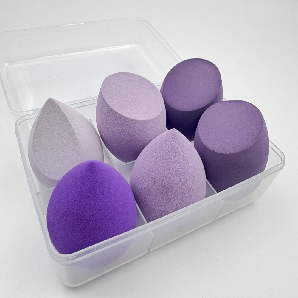 6-Piece Beauty Blender Set | Non-Absorbent Makeup Sponges, Oblique Cut & Water Drop Shapes for Foundation & Cosmetics 20 - Medaid International