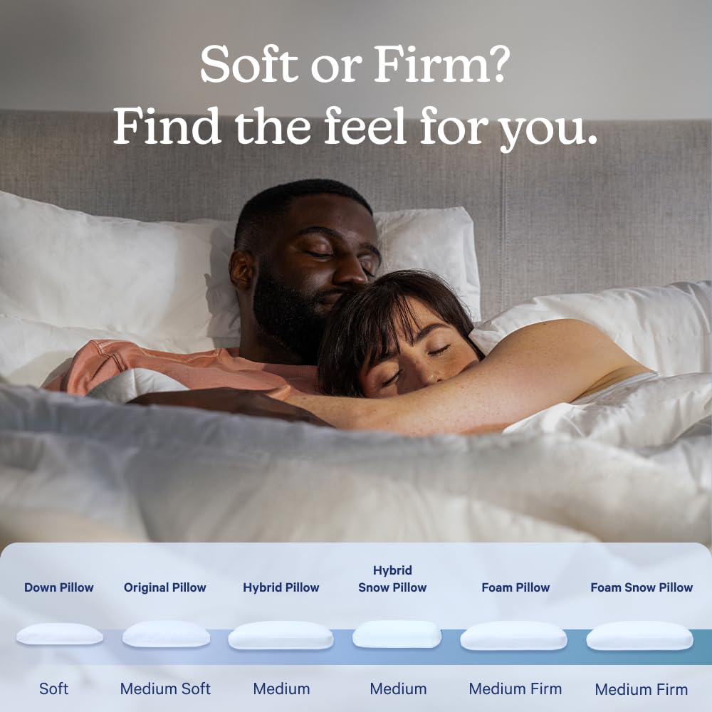 Casper Original Pillow for Sleeping, King, White, Two Pack - Medaid International