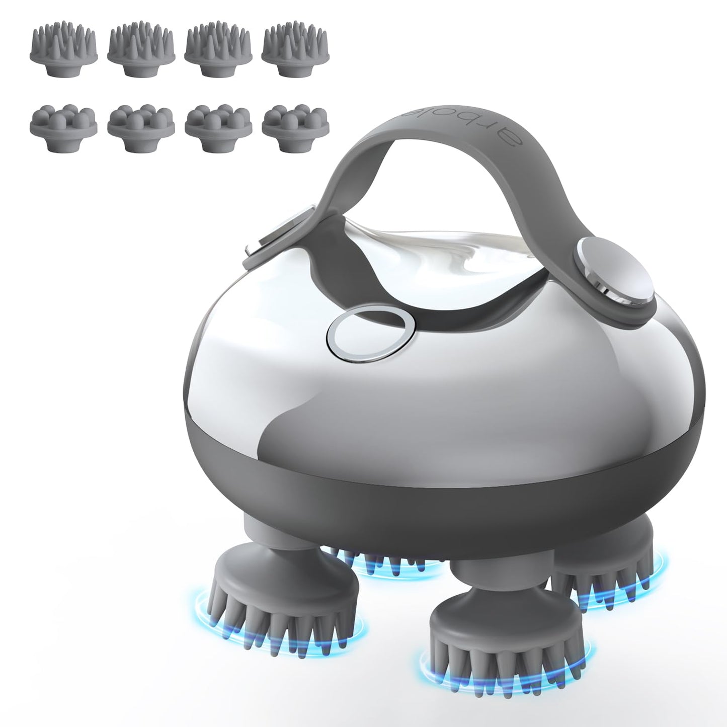 arboleaf Scalp Massager Rechargeable Head Massager Scalp Stress Relax, Waterproof Handheld Hair Scratcher with 8 Removable Massage Claws, Gift for Dad Mom - Medaid International