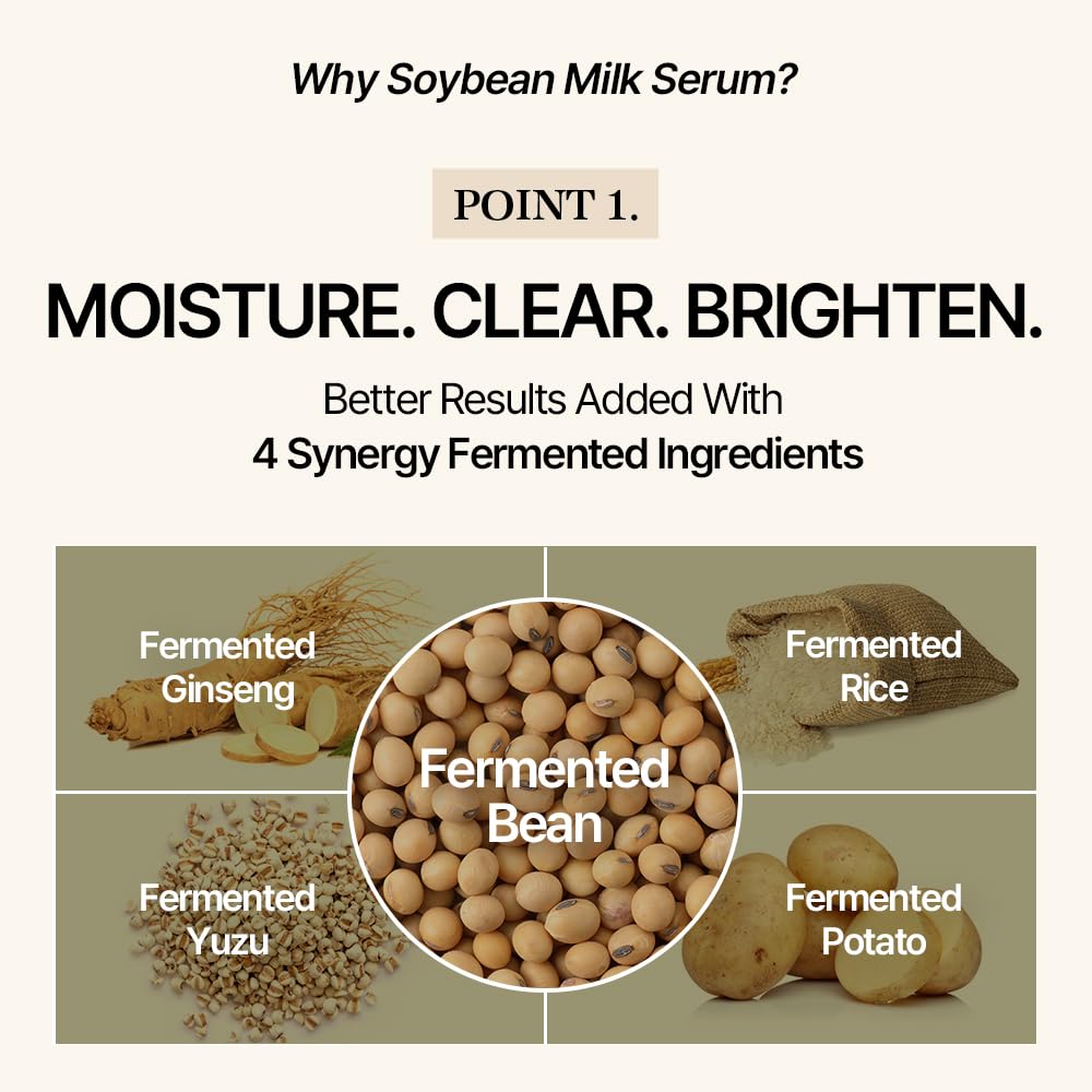 mixsoon Soybean Milk Serum - Bean Essence No.2 Nourishing Serum, Korean Skincare for Glass Skin - (1.69 fl.oz / 50ml) - Medaid International