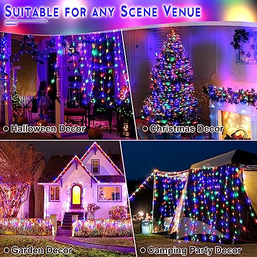 Audles - 33Ft Camping String Lights with Lantern, 4000mAh Charger, 7 Modes, IPX6 Waterproof