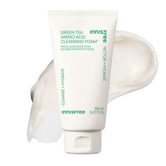 innisfree Green Tea Amino Acid Cleansing Foam, Sulfate-Free Hydrating Korean Face Wash, Gentle Lather, pH-Balanced Skincare - Medaid International