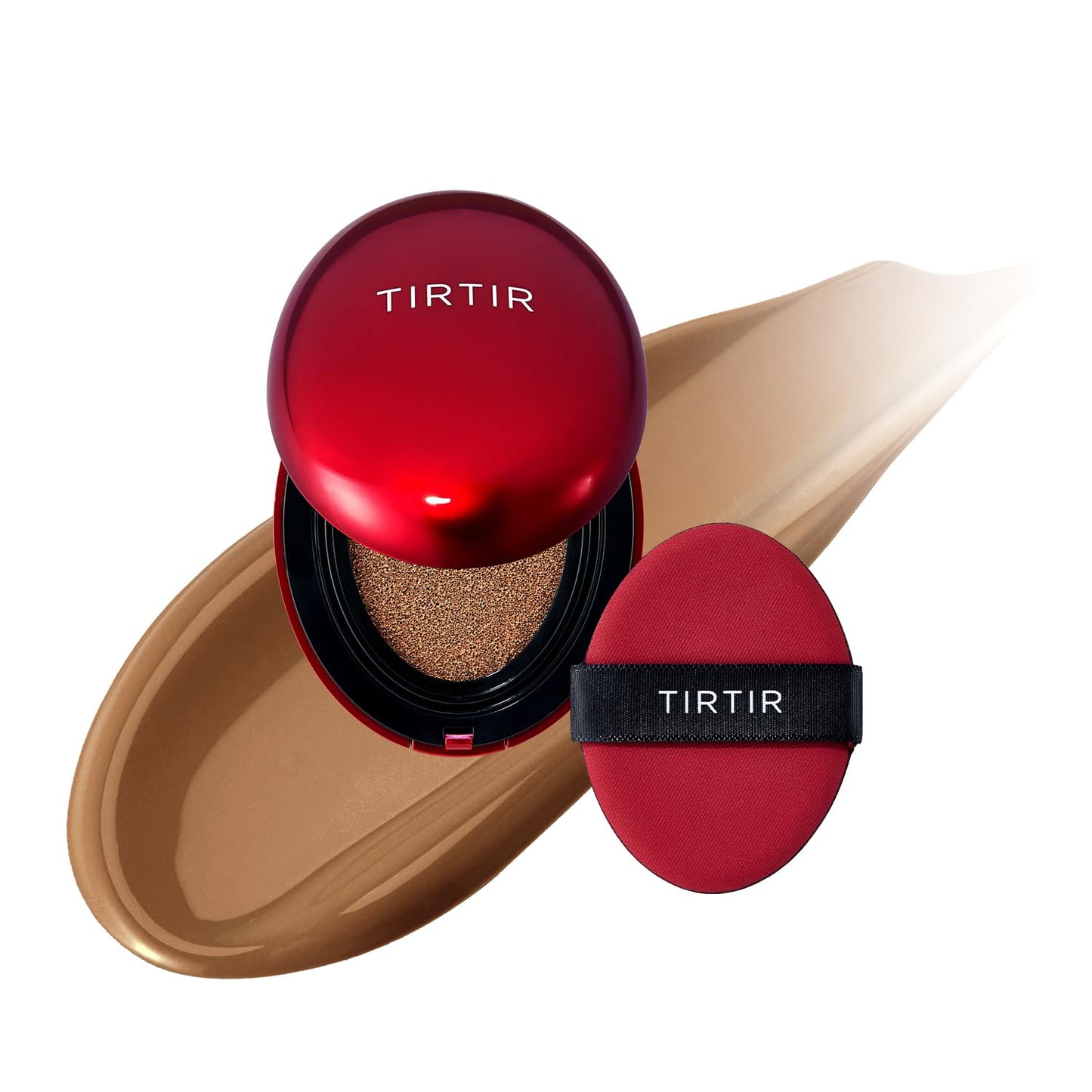 TIRTIR Mask Fit Red Cushion Foundation | Japan's No.1 Choice for Glass skin, Long-Lasting, Lightweight, Buildable Coverage, Semi-Matte (23N Sand, 0.63 Fl Oz (Pack of 1)) - Medaid