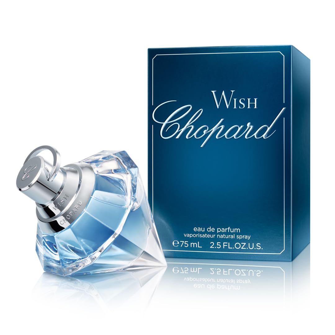 Chopard Wish For Women - Creamy, Gourmand Eau De Parfum Fragrance Spray For Her - Sweet Blend Of Vanilla, Caramel, And Balsamic Notes - Long Lasting Scent In Diamond Glass Bottle - 2.5 Oz - Medaid International