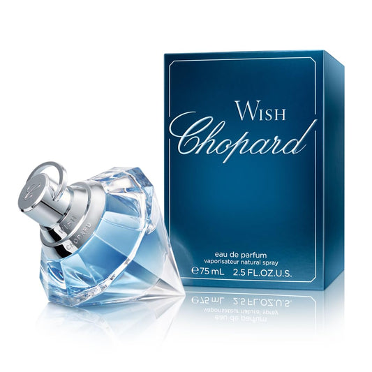 Chopard Wish For Women - Creamy, Gourmand Eau De Parfum Fragrance Spray For Her - Sweet Blend Of Vanilla, Caramel, And Balsamic Notes - Long Lasting Scent In Diamond Glass Bottle - 2.5 Oz - Medaid International