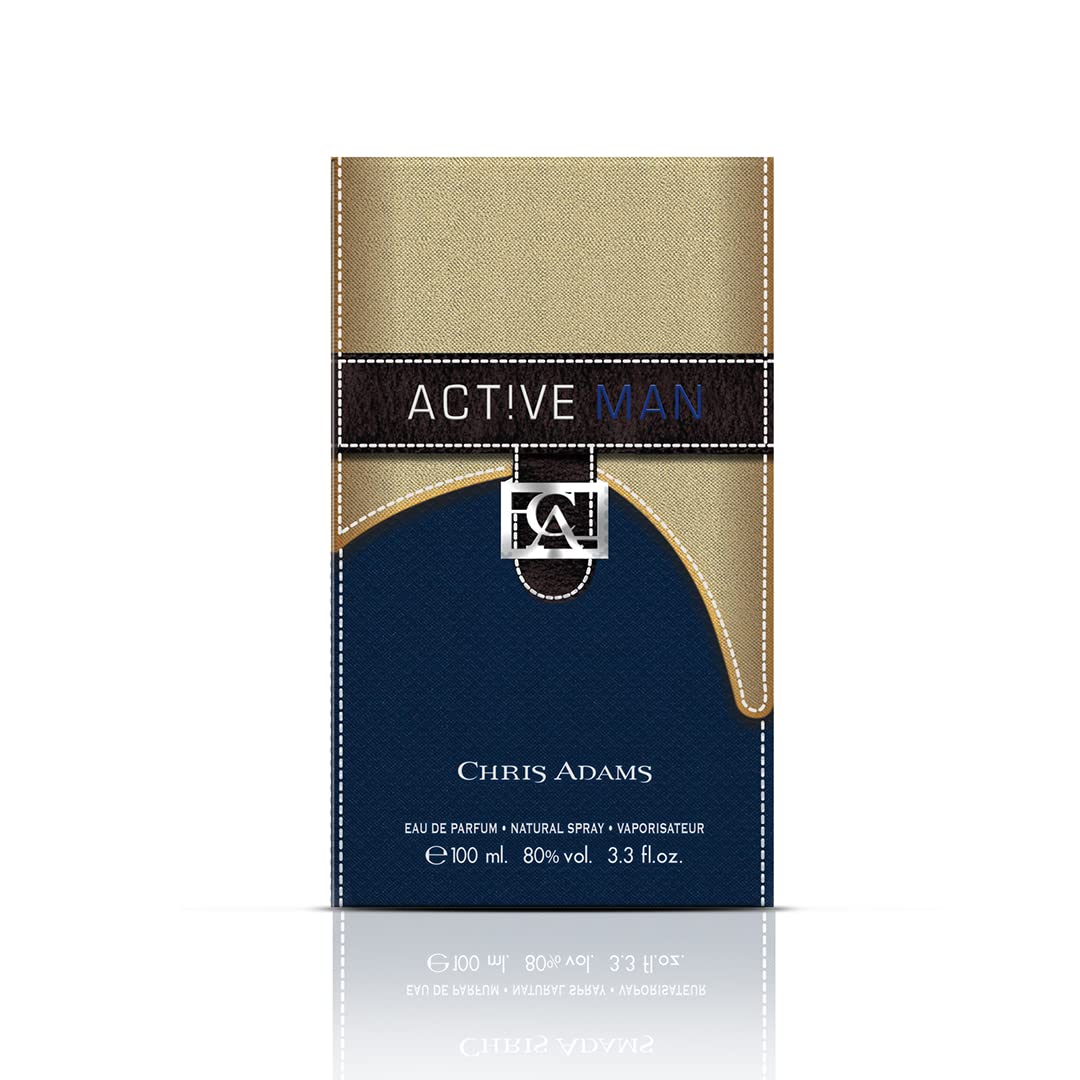 Active Man Eau De Parfum - Pour Homme (for men) 100ml Spray by Chris Adams - Medaid International