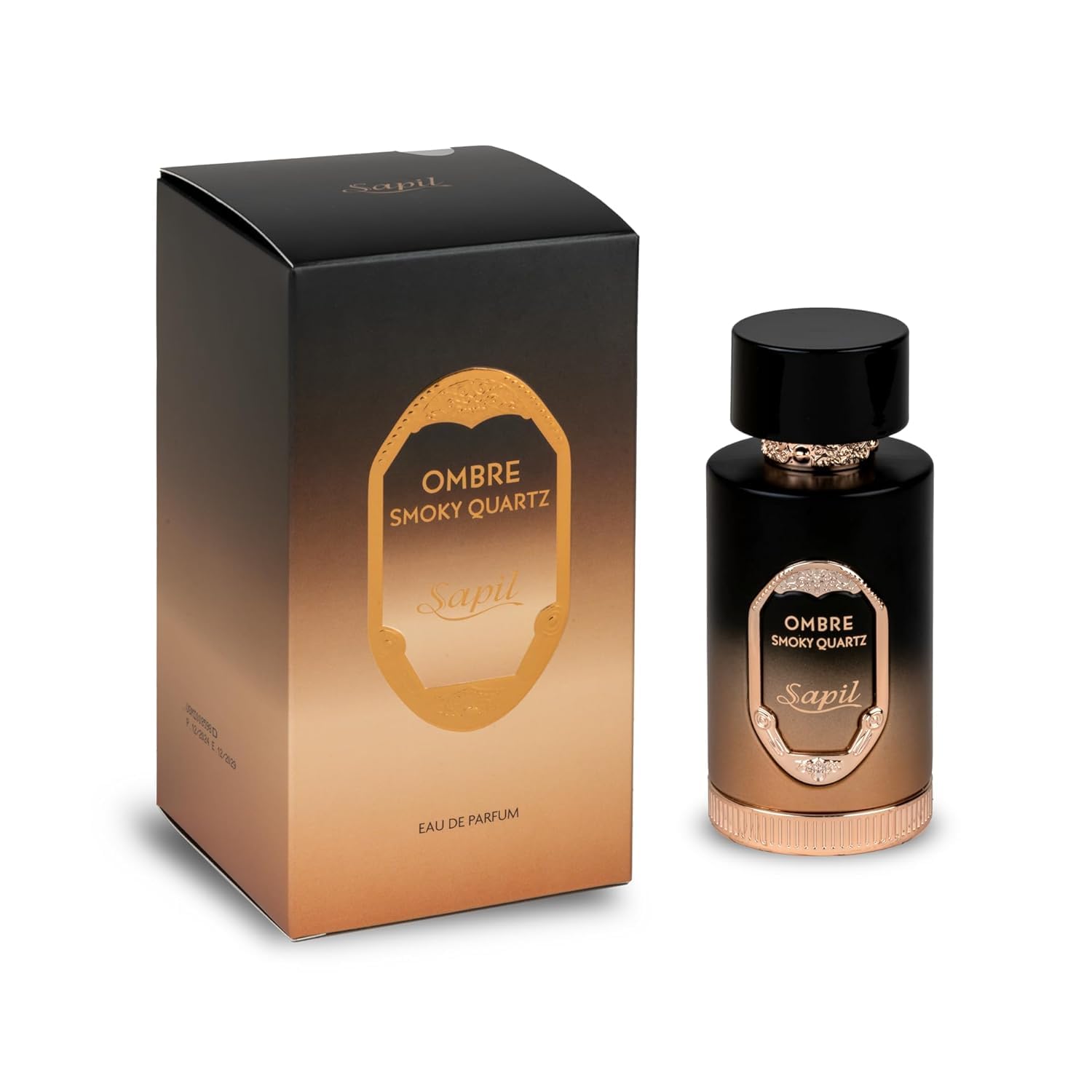 Sapil Ombre Smoky Quartz Unisex Eau De Parfum - Spiced Vanilla, Honey & Tonka Blend - Long-Lasting Warm Aromatic Perfume - 3.38 oz - Medaid International