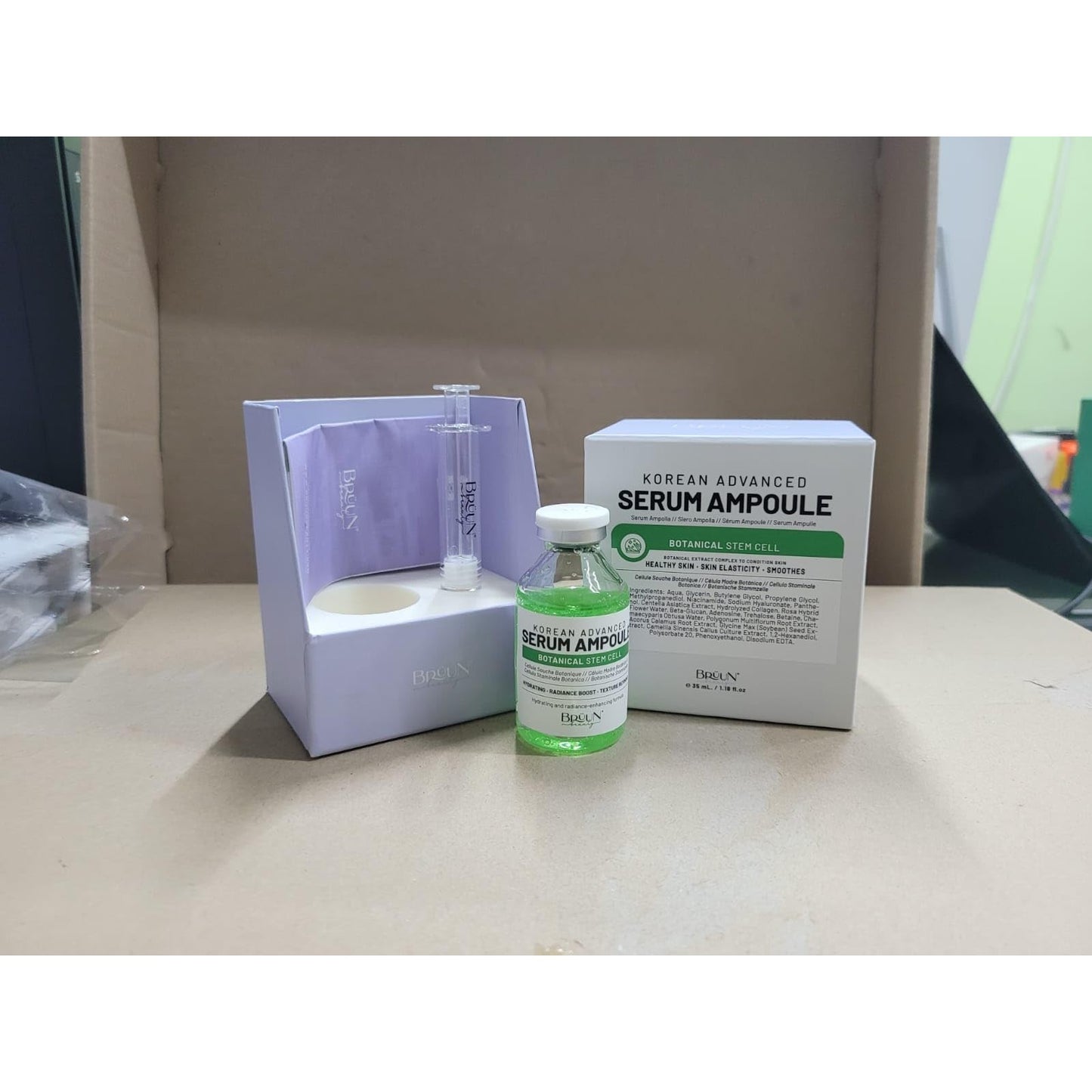 BRÜUN SC - Control Stem Cell Ampoule - Micro Needling Korean Serum Booster for Face and Body to Use with and without Derma Pen Microneedling Skin Care Serum 1.18 fl.oz - Medaid International