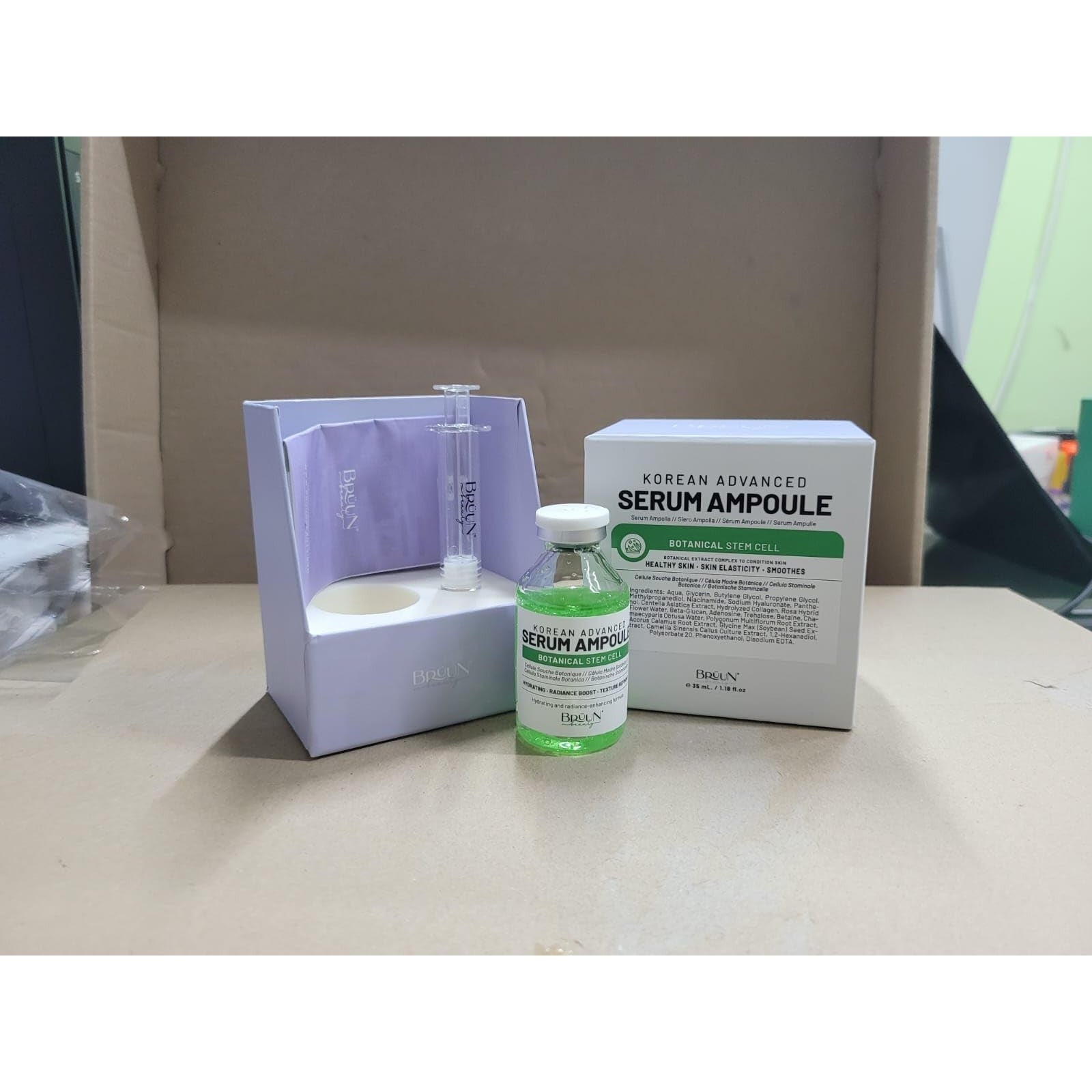 BRÜUN SC - Control Stem Cell Ampoule - Micro Needling Korean Serum Booster for Face and Body to Use with and without Derma Pen Microneedling Skin Care Serum 1.18 fl.oz - Medaid International