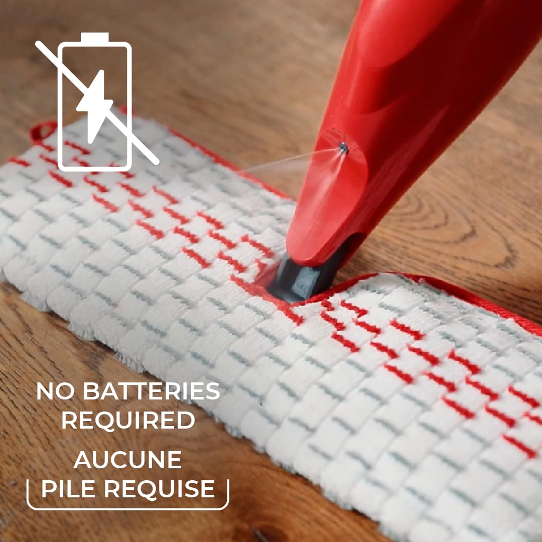 Vileda Promist Max Spray Mop - 360 Degree Swivel, Red, Cotton Head, Multiple Surfaces - Medaid International