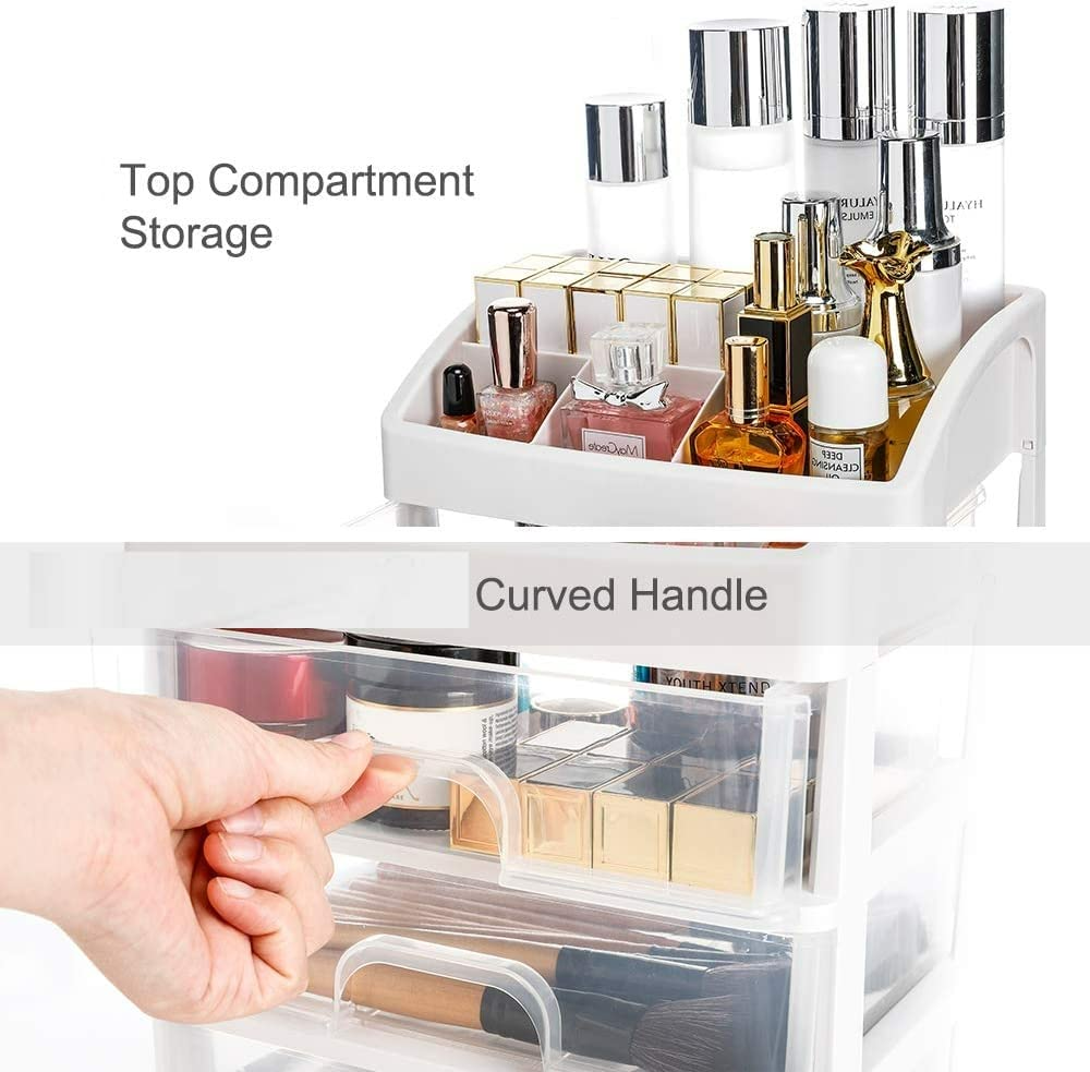 3 Layer Multipurpose Plastic Storage Drawer Box organizer for Kitchen tools, Office, Stationary, Jewellery, Make up, Cosmetics - Medaid International