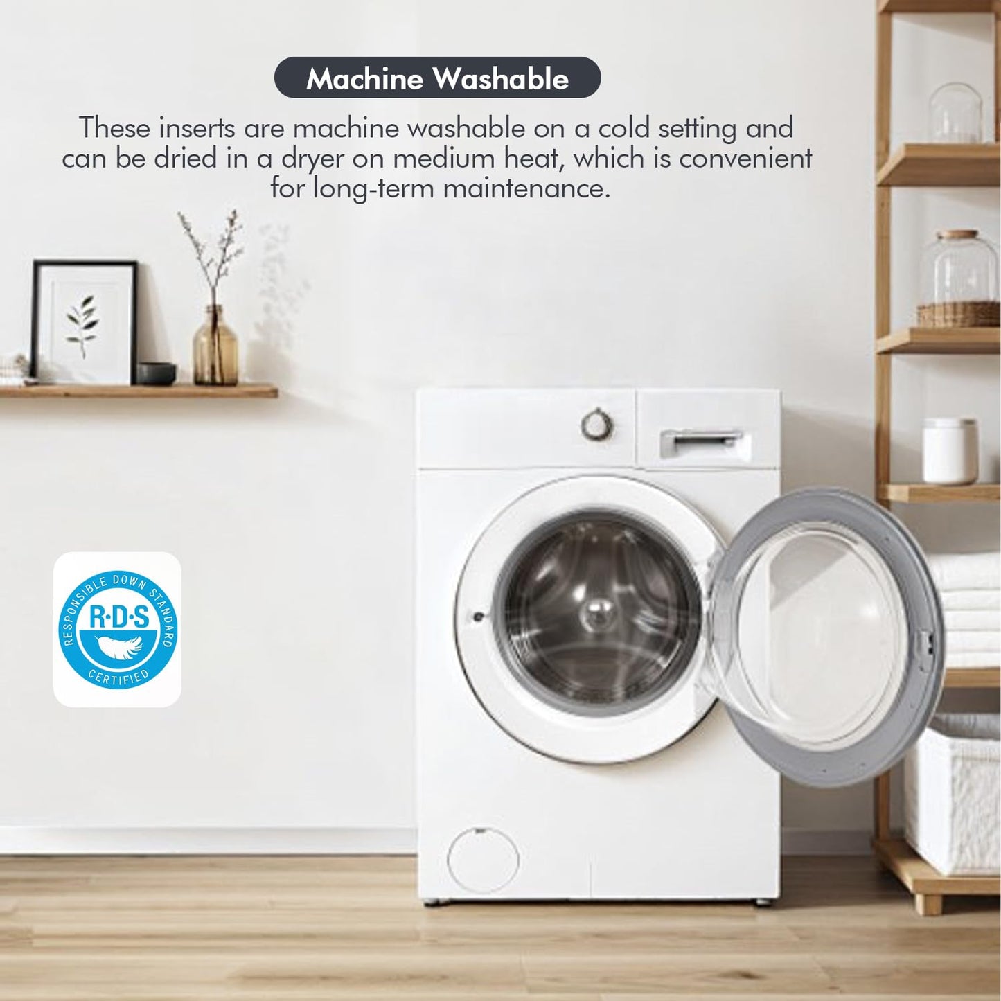 MIULEE 26x26 Euro Pillow Inserts,Set of 2 Down Feather Throw Pillows for Couch Sofa Bed, Decorative Fluffy Throw Pillow Inserts Cotton Fabric,White - Medaid International